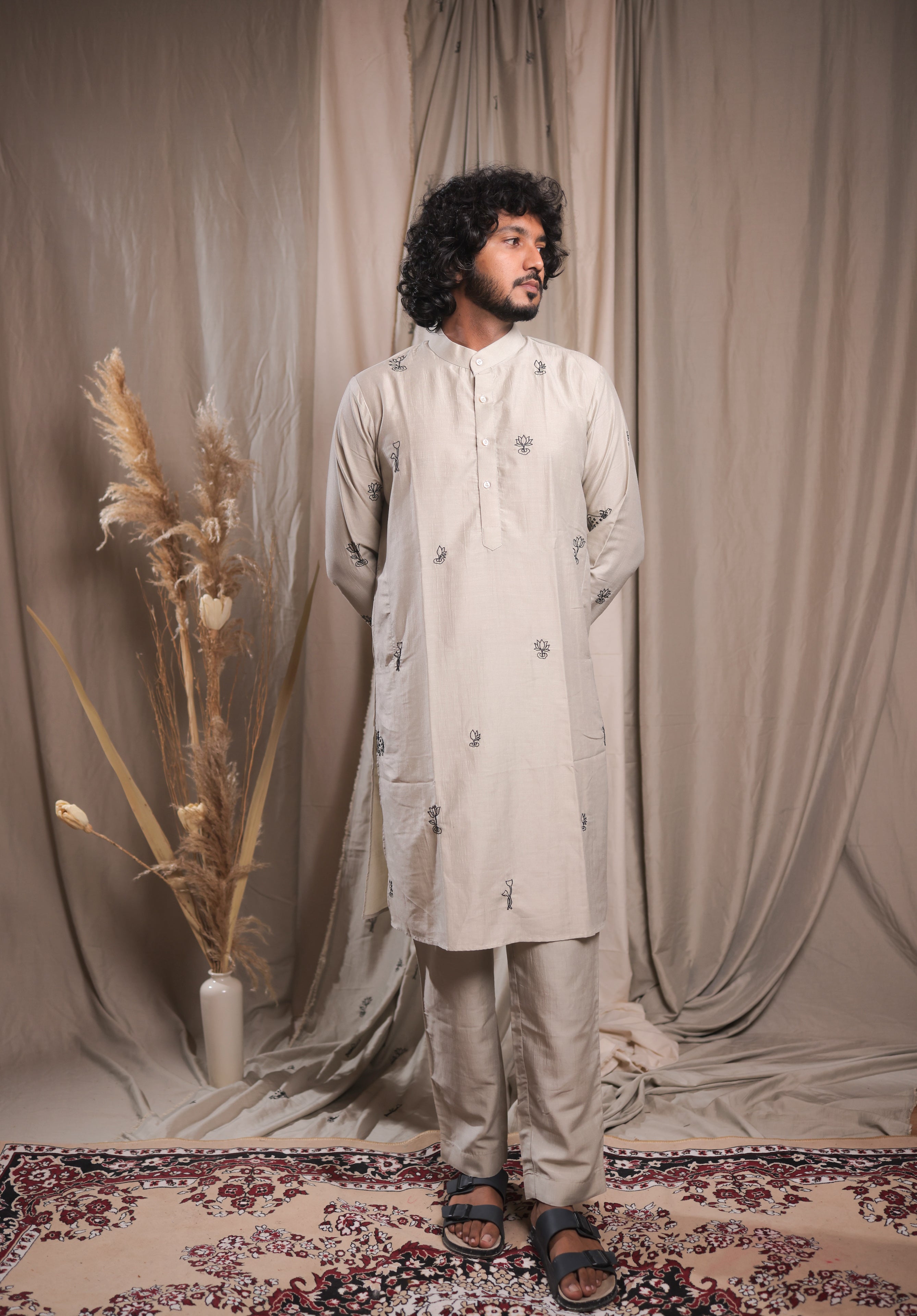 Pichwai Hand Embroidered Kurta Set