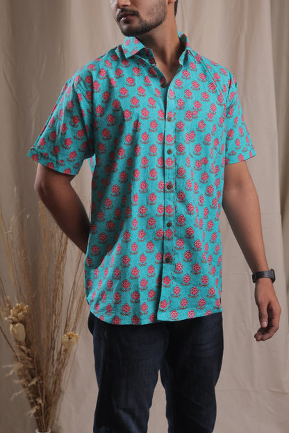 Turquoise Tropicana shirt