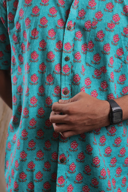 Turquoise Tropicana shirt